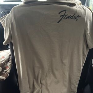 Fender Tan Short Sleeve Tee with Logo